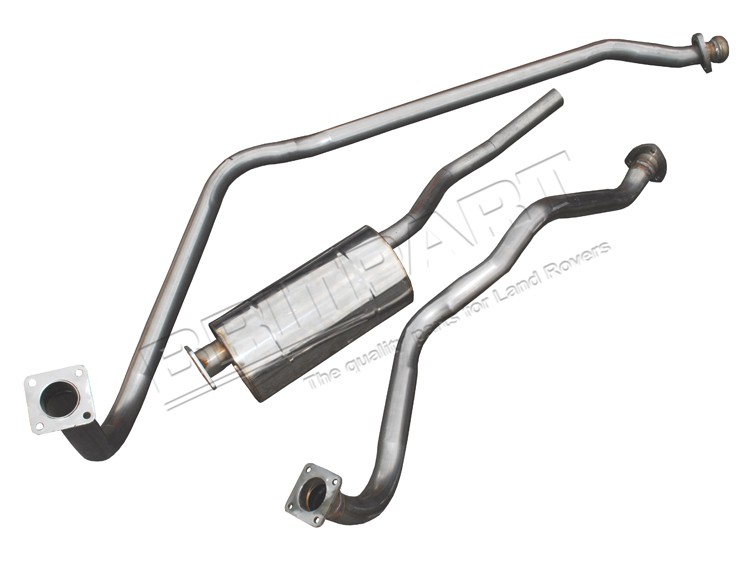 S/S Exhaust System 2.25l Diesel - 4 Stud Manifold (Britpart) Series 2/2a  88" - DA4540